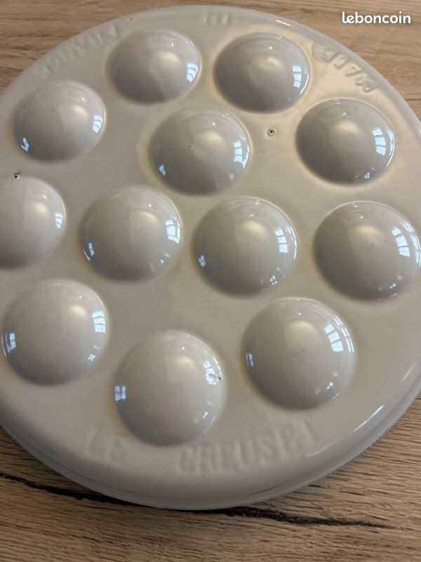 Poêlon à escargots - en porcelaine émaillée - 12 trous - Meilleur du Chef
