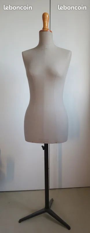 Buste De Tailleur Lavigne Taille 38 - Mannequin Couture ESMOD Paris Sur Pied Métal