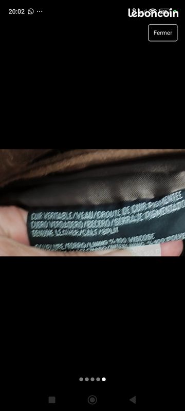 Veste croûte de cuir 3/4 (image 3)