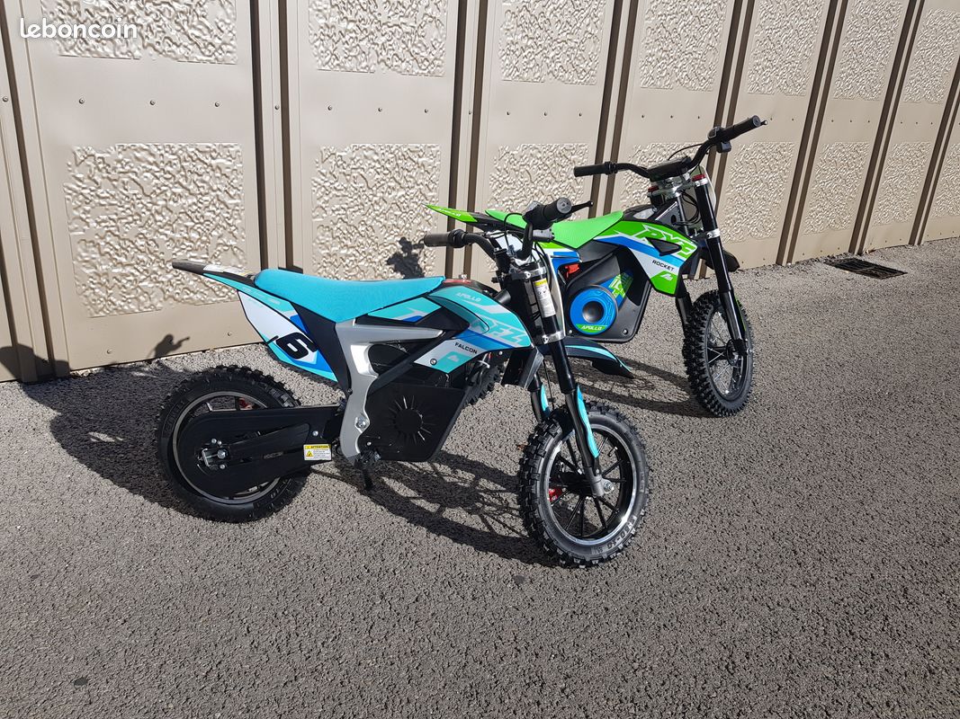 Moto électrique enfant Dirt Bike Hiro Rocket 1000W Vert - APOLLO -  Loisir-Plein-Air