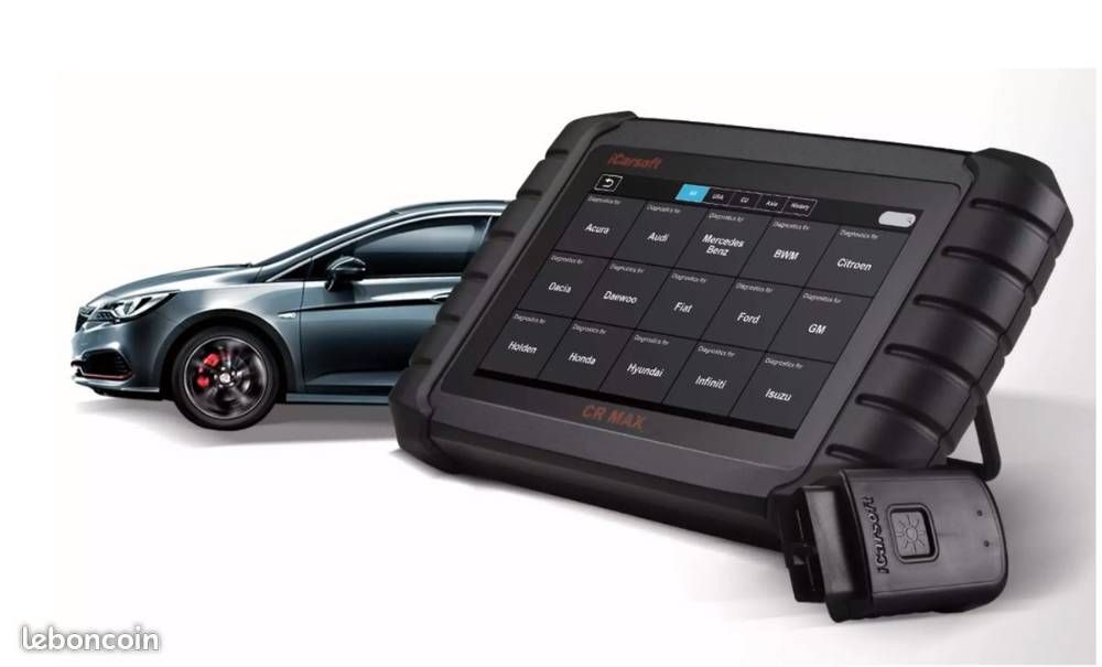 ICarsoft CR Max - Valise Diagnostic Automobile Multimarques en Français  Scanner Diag Auto OBD2 - Équipement auto