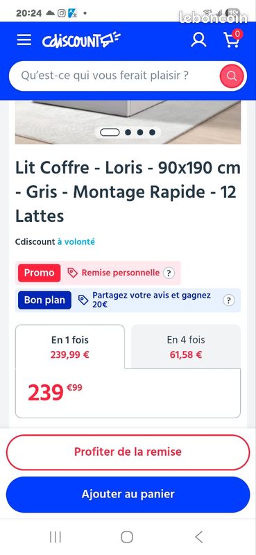 Lit coffre et matelas (image 5)
