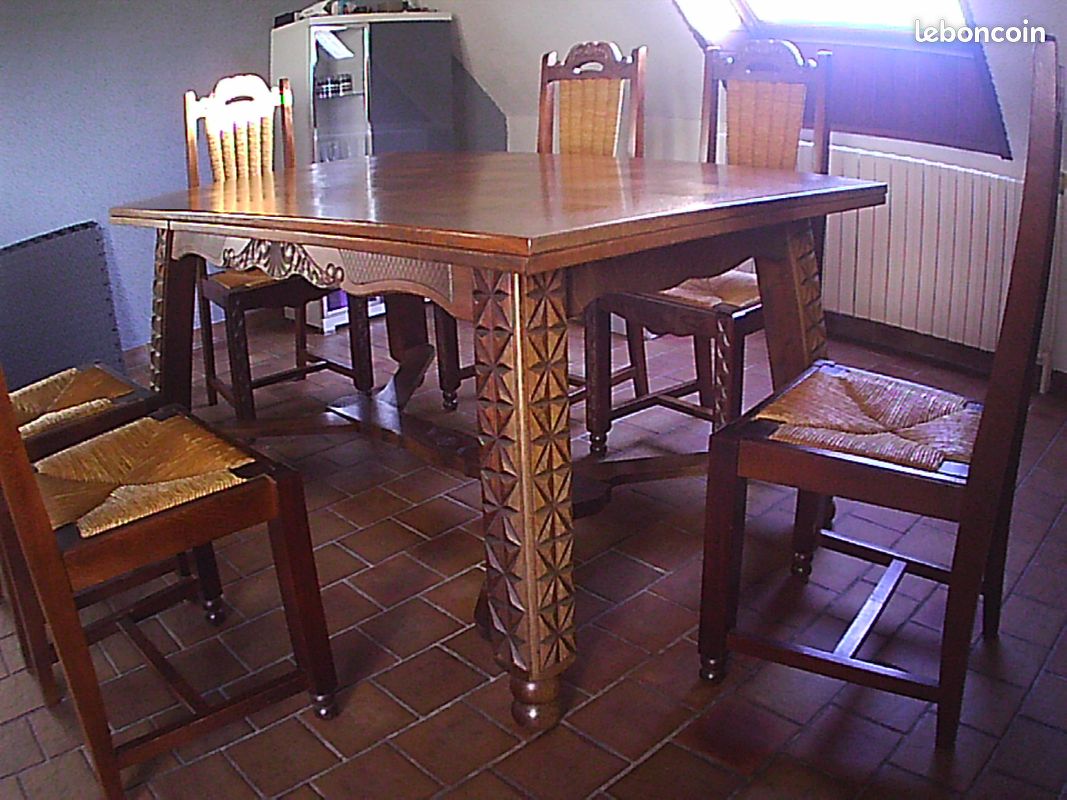 TABLE avec rallonge et chaises (image 2)