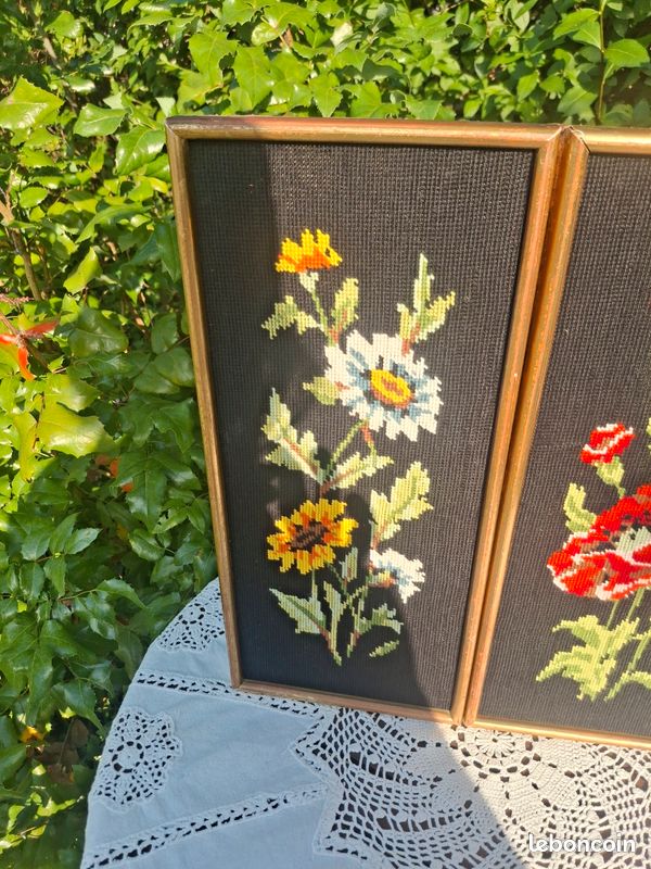 Lot de 2 canevas vintage (image 3)
