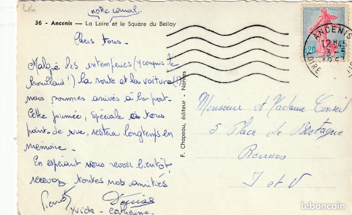 Carte postale de ancenis (image 2)
