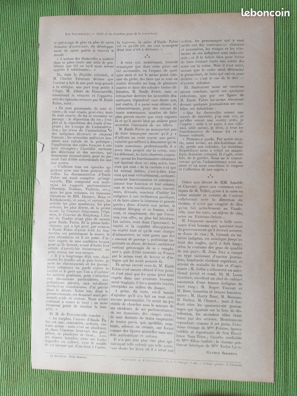 Page d'Art Publicitaire : "L'énigme - 2e Acte - La lumière" - Michelin 1911 par O'Galop sur papier. Bibendum, Campagne publicitaire "Théâtre illustré du pneu" (26e Tableau - 1ere Série). 190 x 280 mm (image 4)