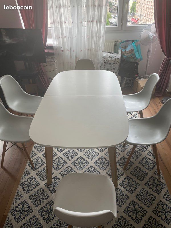 Table de salle à manger extensible scandinave (image 6)