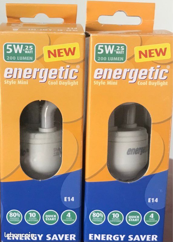 Lot de deux ampoules Eco E14 5W (image 1)