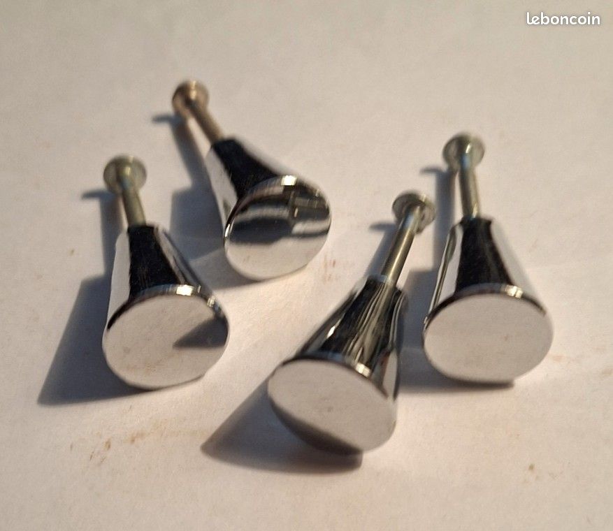 Lot de 4 Boutons de Tiroirs Coniques Vintage (image 1)