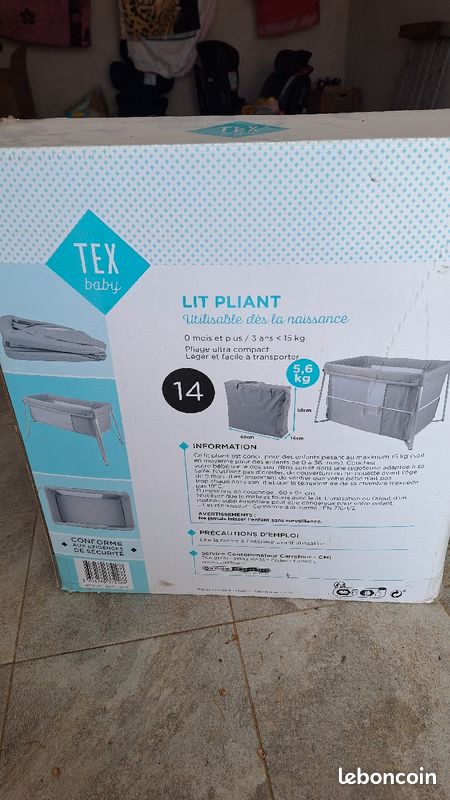 Lit pliant bébé tex (image 2)