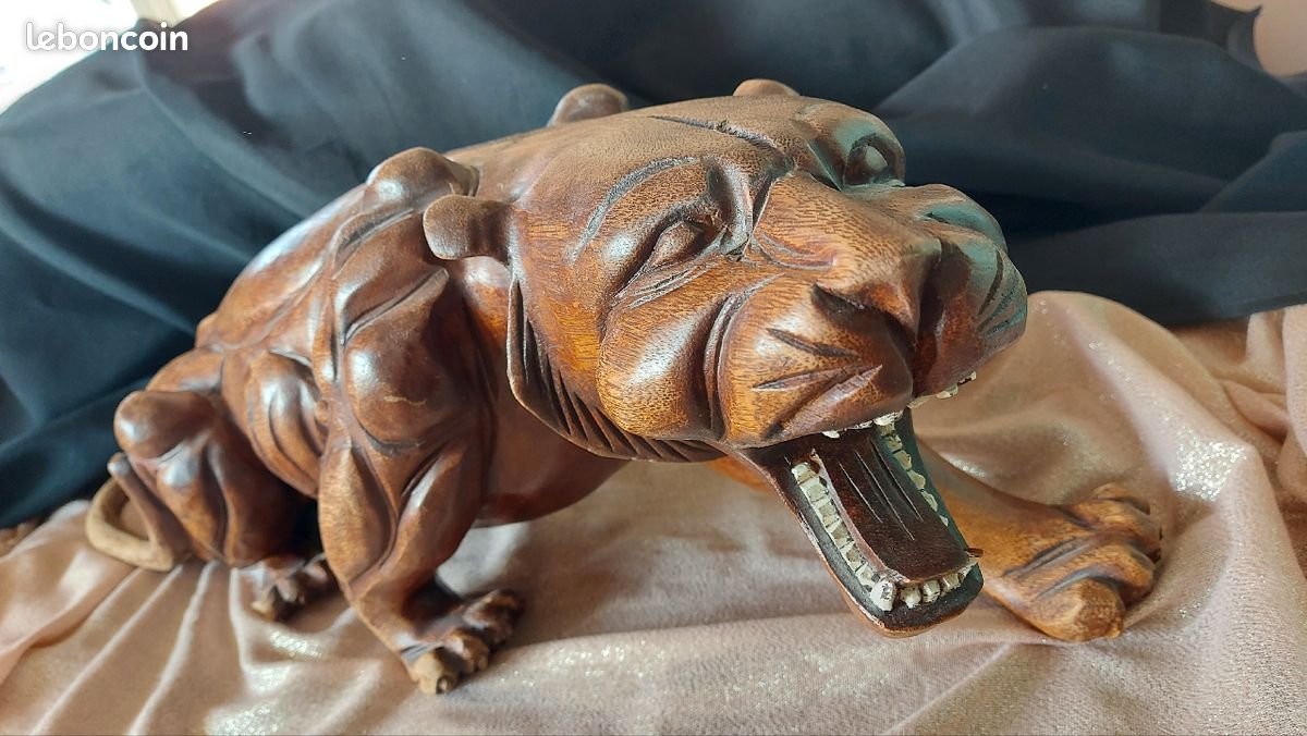 Panthère en bois sculpté 70 cm 50 euros (image 8)