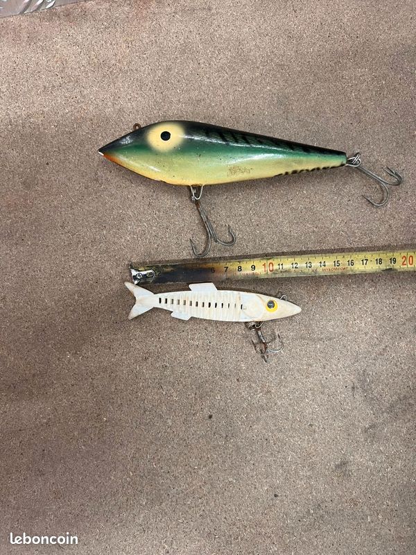 Leurre De Pêche Vintage 2.5" Corps Blessé Menton - Minnow Topwater Original