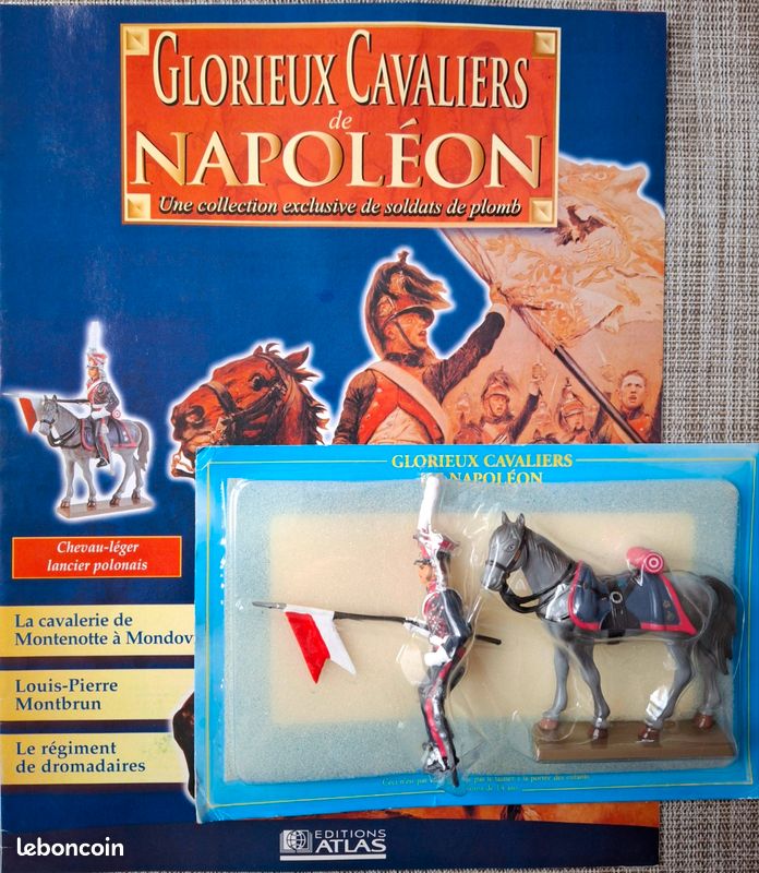 STARLUX soldat plomb cavalier NAPOLEON [15] officier 6eme chevau léger lancier