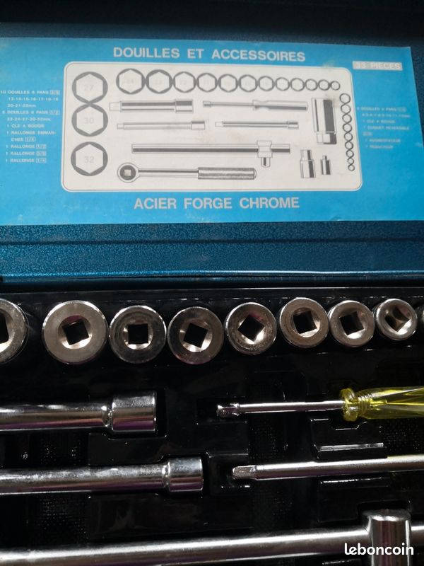 Coffret à douilles et accessoires Acier Forgé Chromé (image 2)