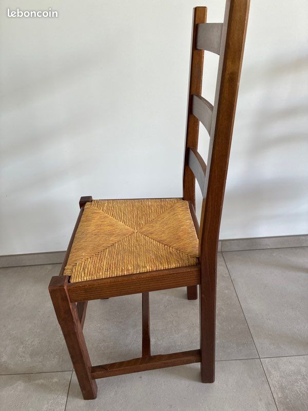 Chaise bois paillée (image 2)