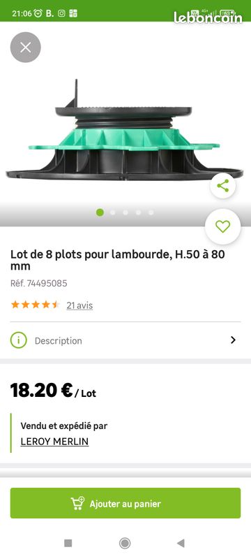 Plots jouplast 50/80 pour lambourdes (image 1)