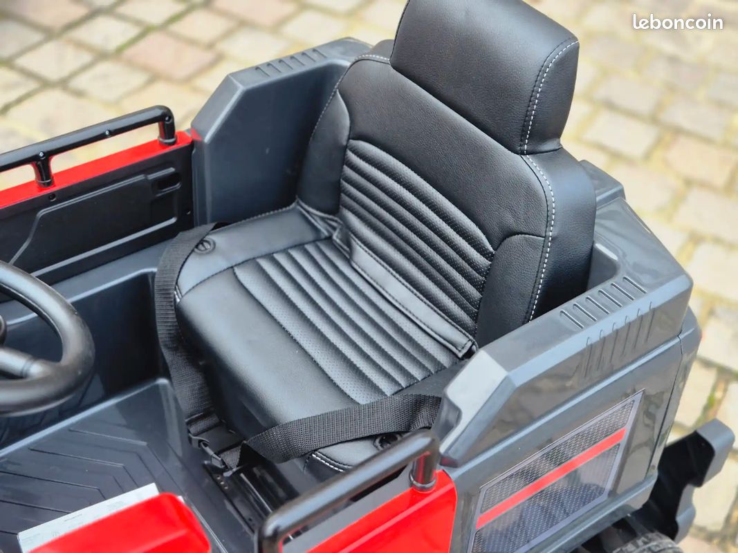 Voiture électrique enfant « Volvo Excavator 12 V » – louche avant + MP3 + roues EVA – rouge (image 5)