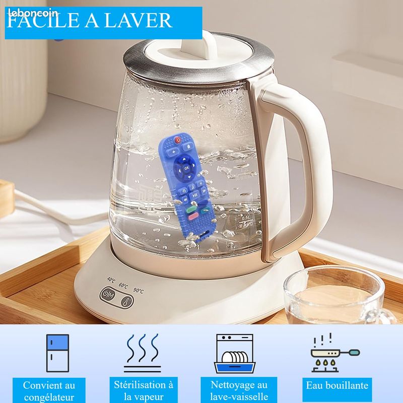 Lot De 2 Télécommandes Bébé En Silicone Sans BPA - Jouet De Dentition Et Éveil