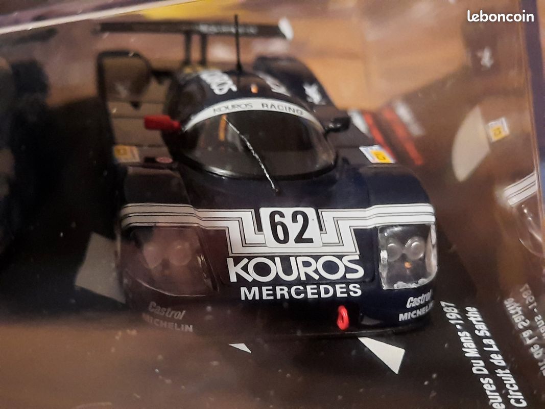 Miniature Sauber Mercedes C7 N°62 Le Mans 1987 – Starter 1/43 Résine Montée