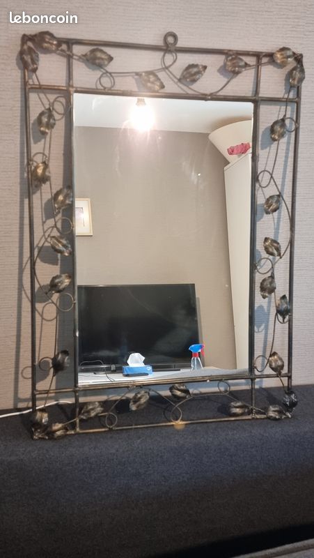 Miroir fer forge rectangulaire (image 1)