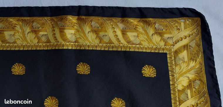 Écharpe Foulard En Soie Luxe Céline Paris - Bleu - 120x30cm - Neuve Avec étiquettes