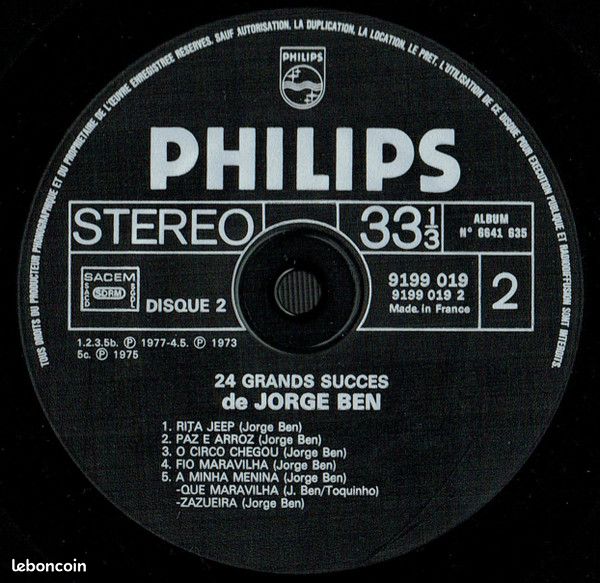 ♥🎼2x33t🇧🇷 ✦ Jorge Ben (Fio Maravilha) ✹ 1977 (image 7)