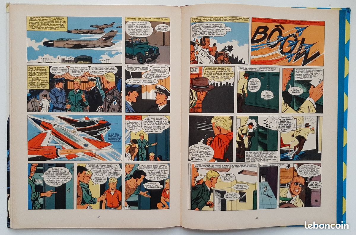 Belle BD Duel dans le ciel, Edition originale de 1962 (avec les pointsTintin) (image 8)
