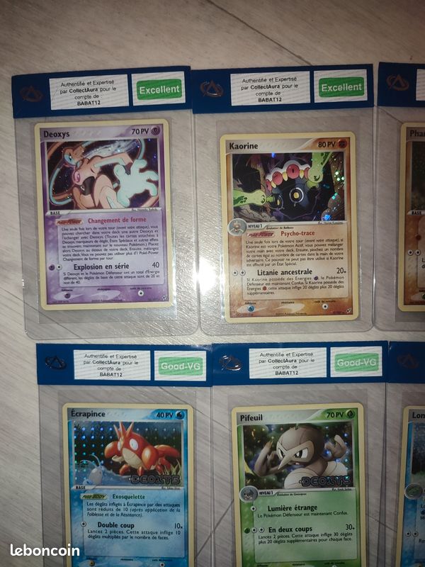 Cartes Pokémon ex Deoxys pré gradées (image 2)