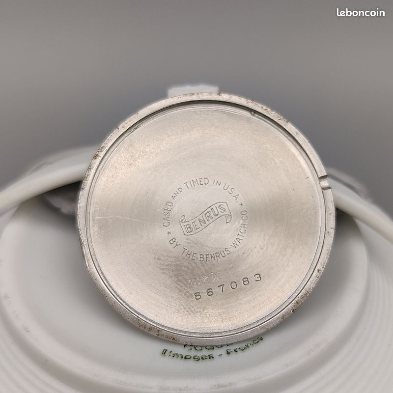 Mouvement De Montre Mécanique Vintage Benrus BA 2 - Pour Pièces Ou Réparation, Occasion