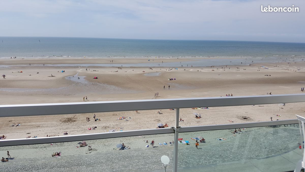 Vue 360° sur plage, ciel et mer, à Hardelot, à 150 mètres des commerces - Location Appartement F2 (image 2)