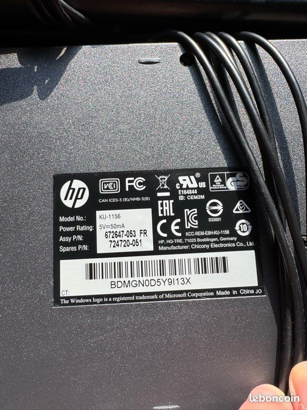 Lot de 12 claviers HP USB (image 2)