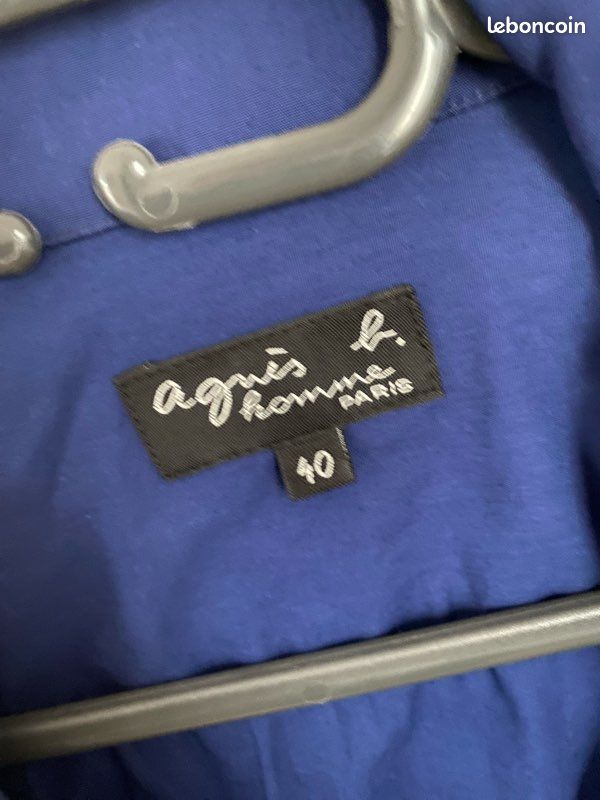 Chemise Manches Longues Rayée Agnès B Occasion - Coton Japonais - Très Bon état