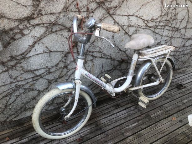 Vintage Cycle Vélo Enfant 1PEDALE avec levier attache blanche