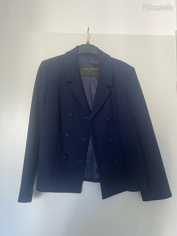 Blouson Femme Tara Jarmon - Bleu Marine - Taille 38 - Lin Et Viscose - Neuf Sans étiquette