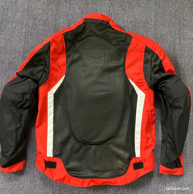 Blouson moto Dainese maille rouge noir blanc taille M neuf (image 2)