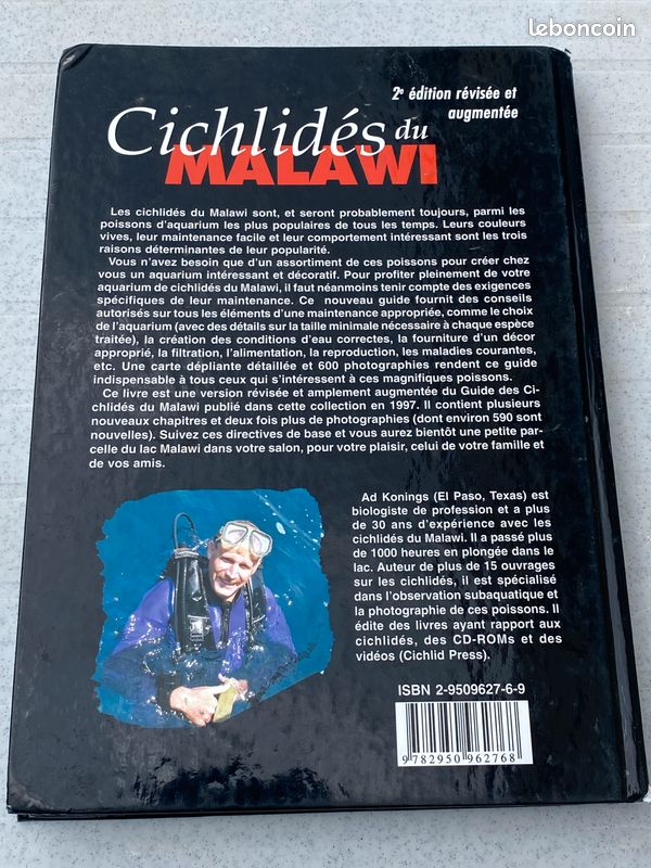 Le guide back to nature des cichlidés du Malawi 2ème édition de Ad Konings poissons aquarium bac africain (image 2)