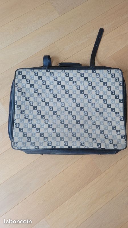 Valise toile vintage 70's (image 1)