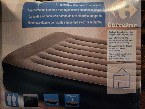 Carrefour : Lit matelas gonflable électrique 2 personnes à 29