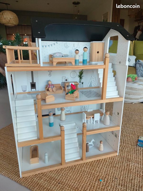 Maison de poupée bois XL PETITE AMELIE Jeux Jouets