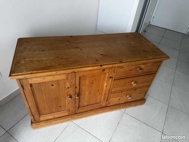 Meuble HIFI Pin massif marque Interior’s (image 1)