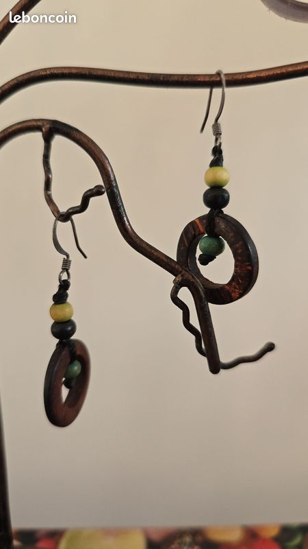 Porte Bijoux Coeur Boucle D'oreille Et Bagues Cuivre