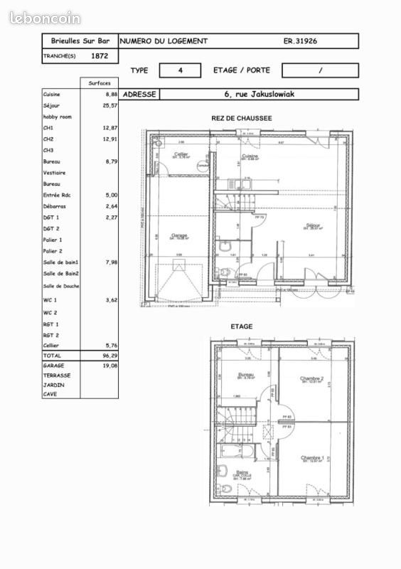Maison 4 pièces 96 m² · à Brieulles-sur-Bar · 96 m² · 625 €/mois