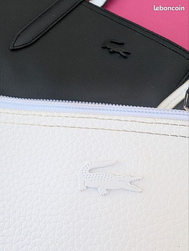 Sac cabas noir blanc Lacoste (image 3)