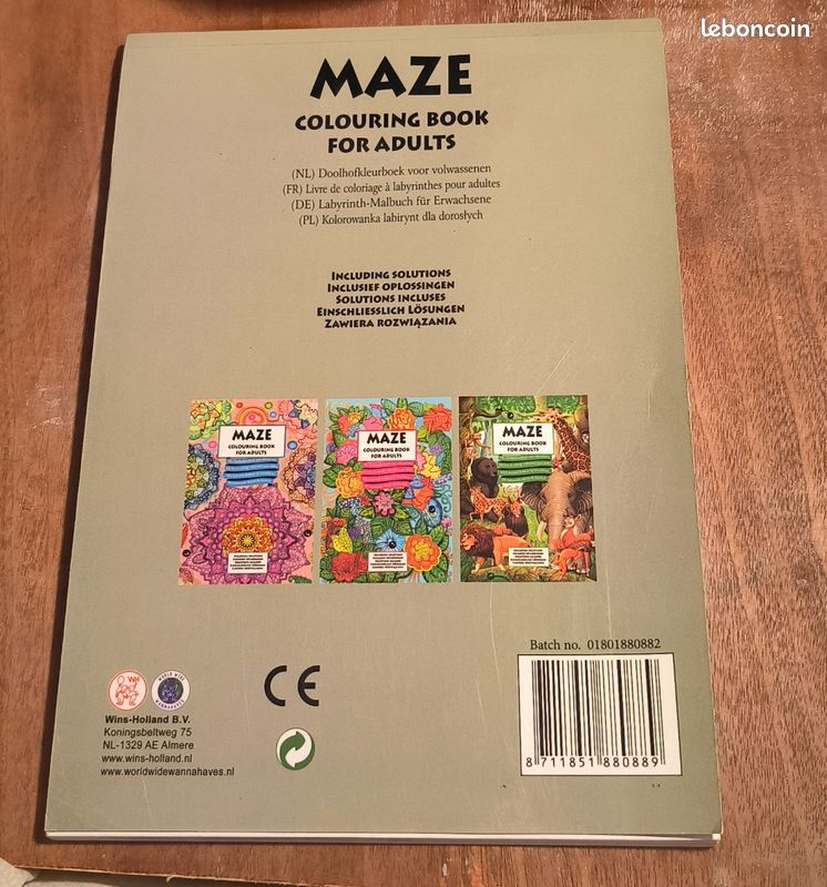 Carnet de coloriage ''Maze colouring book'' (image 2)