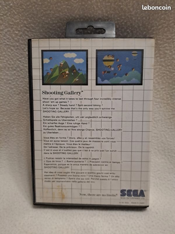 Jeu Shooting Gallery - Sega Master System (En boîte, sans notice) (image 2)