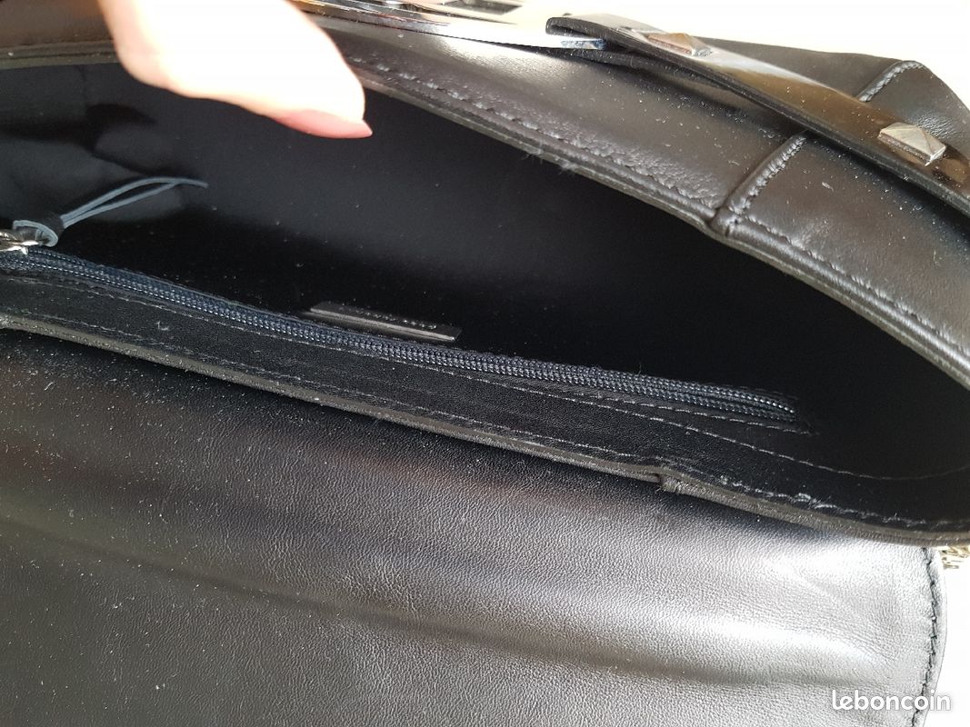 Sac à main en % cuir noir et métal Paco Rabanne (image 8)