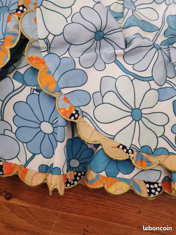 Ensemble Bustier + Jupe Fleurie Marithé Et François Girbaud - Style Boho Chic Vintage Taille ~40/42