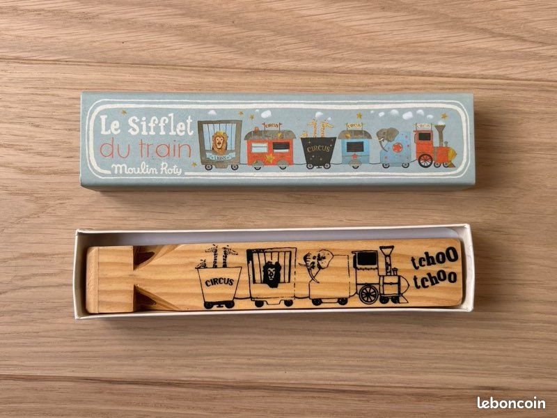 Flûte sifflet de train en bois (image 1)