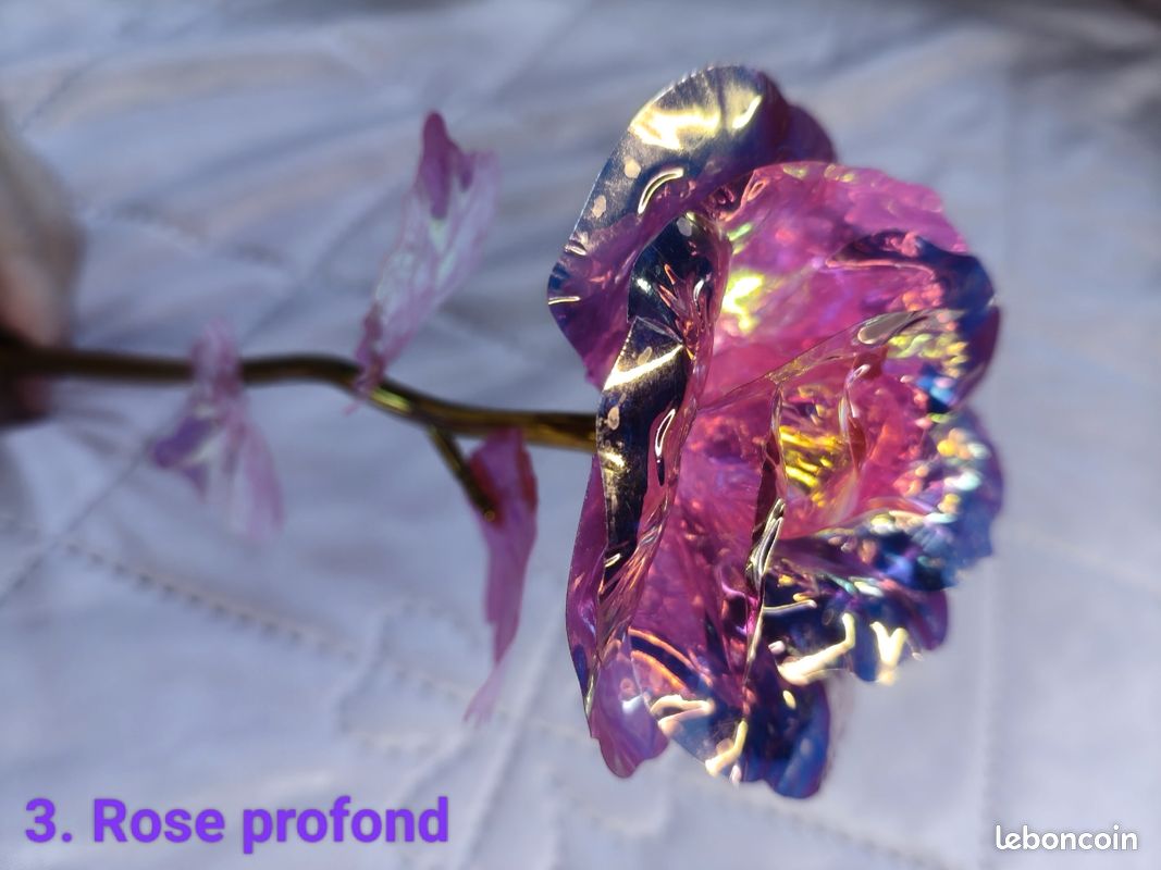 Rose artificielle irisée (image 5)