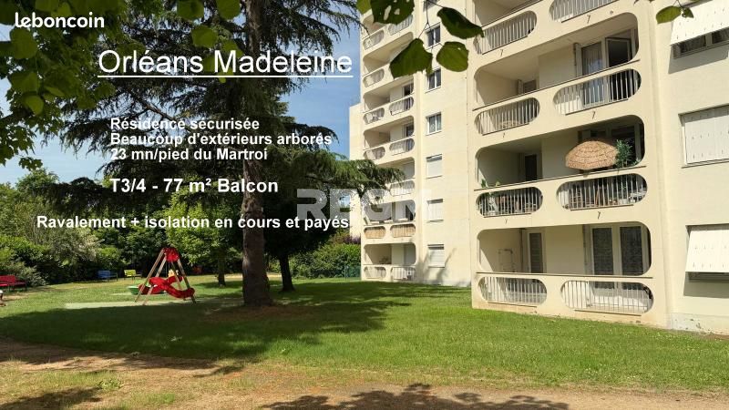 Appartement 4 pièces 77 m² · à Orléans · 77 m² · 191 000 €
